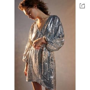 NWT Anthropologie Sequin Mini Dress